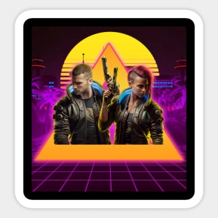 Cyberpunk V Protagonist City Neon Sticker